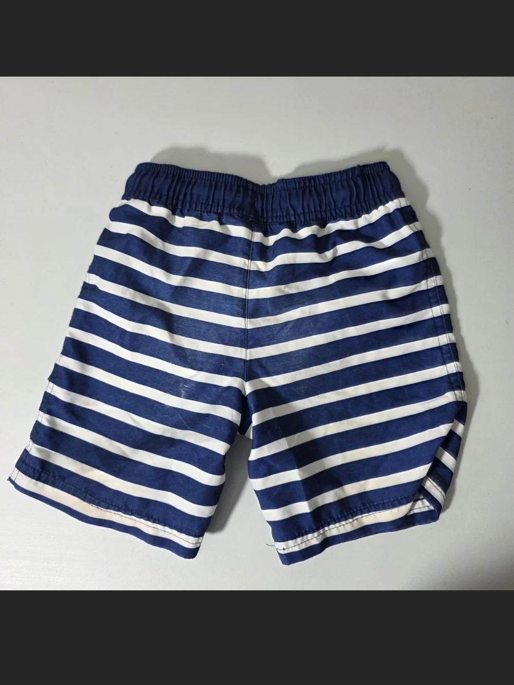 Carter's Navy & White Striped Swim Trunks